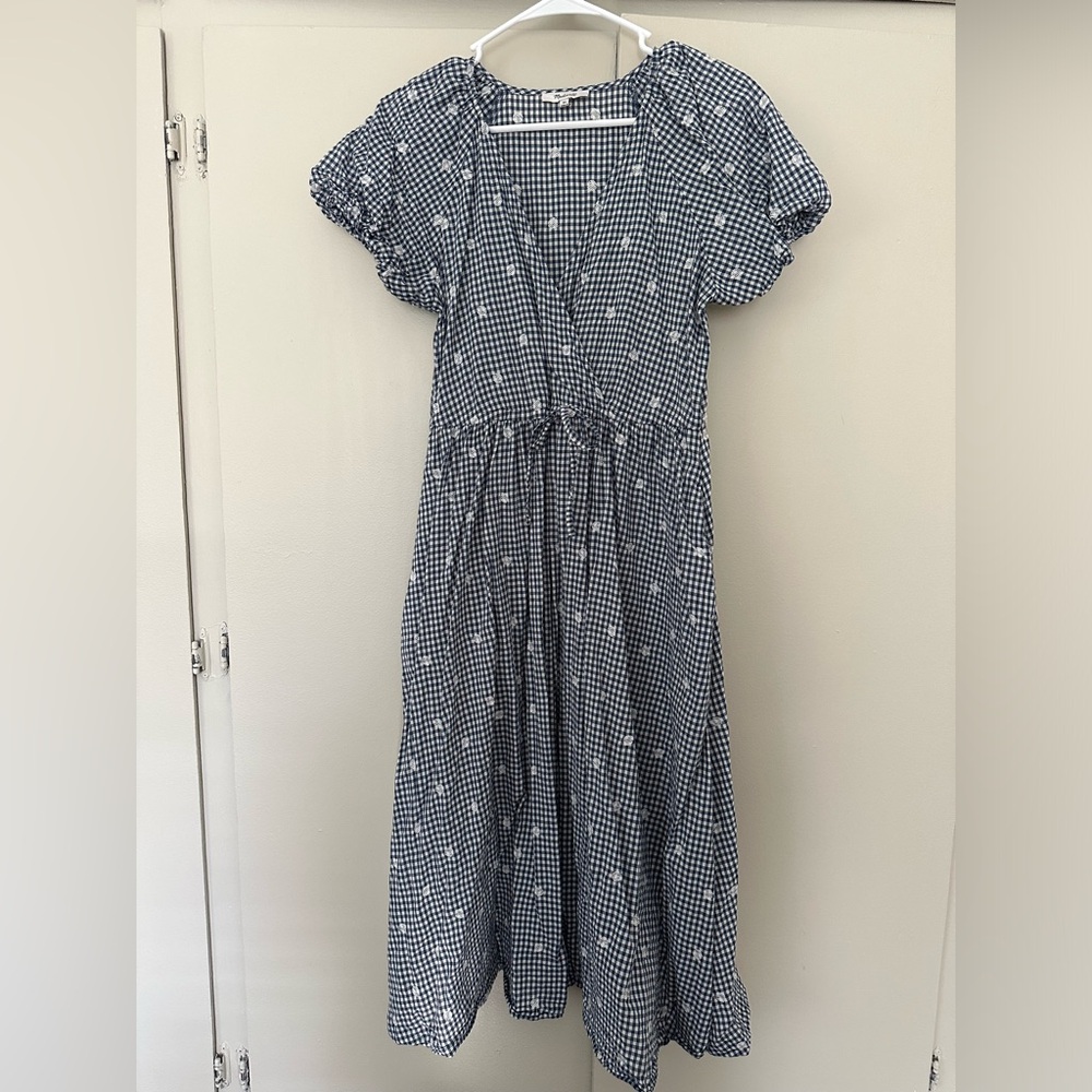 Madewell Gingham Midi Dress